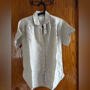 Crew Linen Button-up - XXS